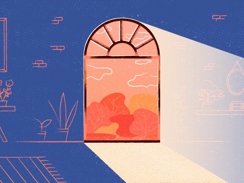 Sunny days animation clouds gif illustration mn sunlight sunny day window