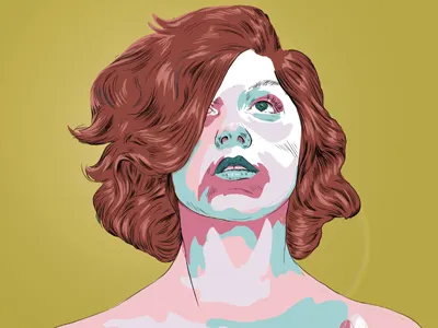 Portrait drawing illustration portrait woman