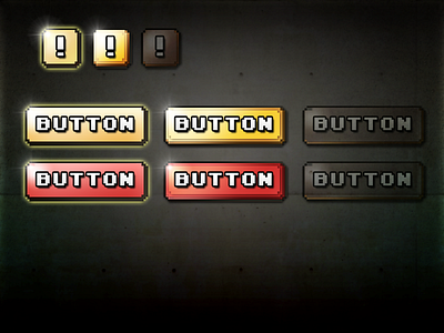 Retro Buttons 8bit buttons pixel retro ui