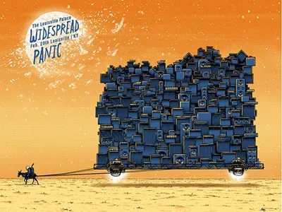 Widespread Panic drawing gigposter illustration ink pen poster screenprint