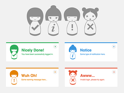 Kokeshi Alerts alerts custom alerts kokeshi kokeshi dolls notifications