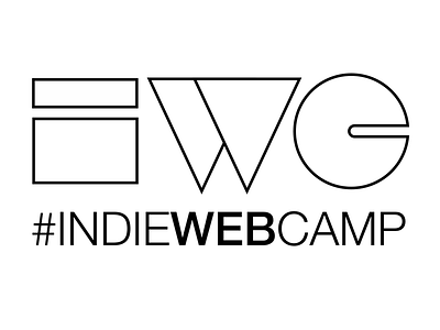 Indie Web Camp Logomark - outlines black circle golden rectangle indieweb indiewebcamp rectangle triangle white