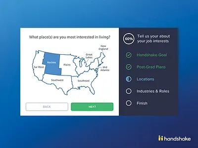 Handshake Job Interests bluefox education handshake interest interests job job interest job interests locations map map region sean blake