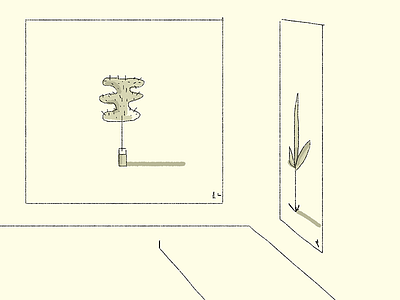 Lil big museum p1 illustration museum paintings pencil plants scale shading shadow simple