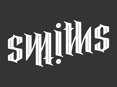 (The) Smiths...now in vector. ambigram blackletter hand lettering lettering smiths type typography