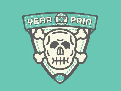 Year Of Pain badge graphic design illustration typography vector