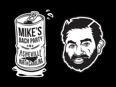 Mike's Bachelor Party graphic design illustration typography vector