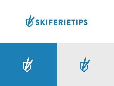 Skiferietips logo design advisor blog branding logo online shield simple ski trusted vector