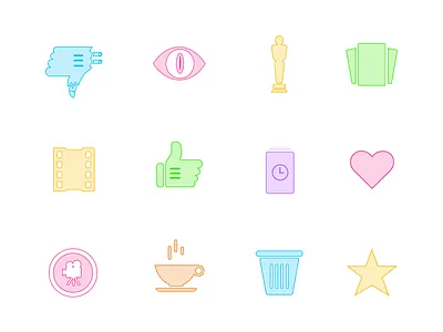 Playing with icons :) dislike eye icons like movie oscar sauron trash