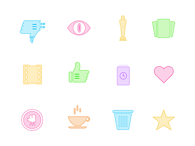 Playing with icons :) dislike eye icons like movie oscar sauron trash