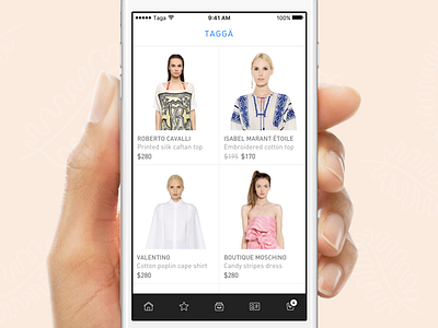 Taggä app clothing design fashion ios ui ux wip women