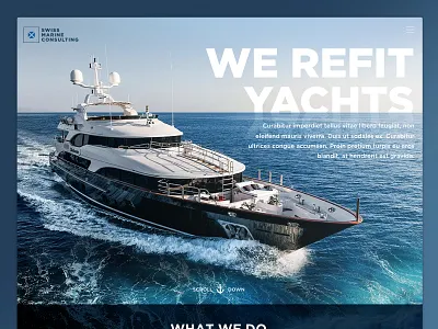 Daily UI challenge #003 - Landing Page cool daily100 dailyui day003 element flat interface landing page marine yacht