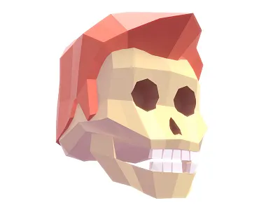Low Poly Skull – Model 30/366 3d 3d illustration cg cgi icon design illustration item low poly modeling rendering skull
