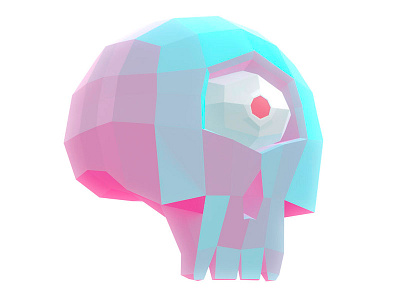 Low Poly Skull – Model 31/366 3d 3d illustration cg cgi icon design illustration item low poly modeling rendering skull