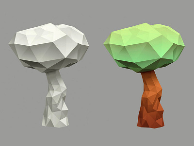 Low poly tree WIP – Model 32/366 3d 3d illustration cg cgi icon design illustration item low poly modeling rendering work in progress