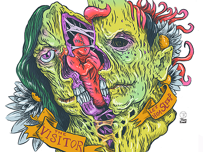 Week 7 of 52! The Visitor creature drawing illustration monsters pen and ink