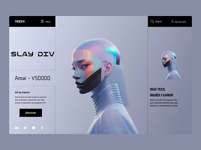 Futuristic Fashion E-Commerce UI aesthetic layout bold typography cyberpunk style digital fashion e commerce design fashion tech futuristic ui high tech style holographic effect immersive experience innovative ui interactive ui minimalist ui modern shopping product showcase ui design user friendly ux design ux ui web design