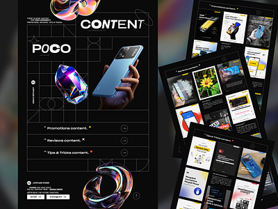 Portfolio - POCO Contents branding collection concept content dashboard design figma graphic design landing page personal phone poco portfolio social media web ui website website ui