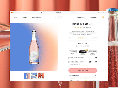 Sparkling Wine PDP Page e commerce figma ui web design