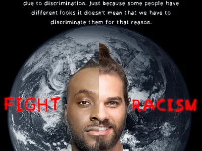 Fight Racism Poster graphic design