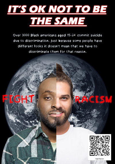 Fight Racism Poster graphic design