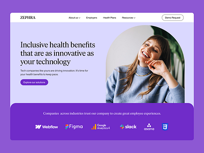 Health Solutions Website - Design for Modern Businesses company design health landingpage ui ux webflow website