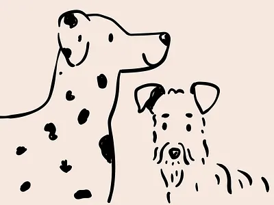 Dog Sketch dog dogs drawing flat graphic design illustration line lineart mascot minimal pet pets simple vector