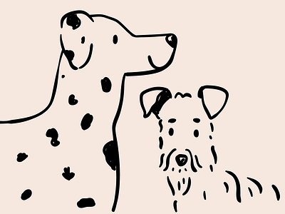 Dog Sketch dog dogs drawing flat graphic design illustration line lineart mascot minimal pet pets simple vector