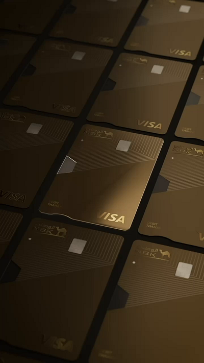 NBK Golden Card 3d animation motion graphics