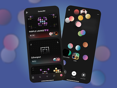 GameLRW - Pixel Art Creation App art creation art sharing artists colorful creative app dark mode design interface mobile app design mobile ui mobile ux modern design pixel art ui ui design user experience user interface ux ux design uxui