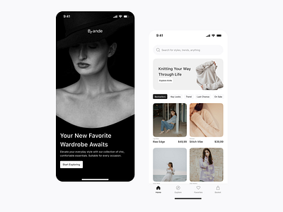 Brande/e-commerce black clean design e commerce fashion minimal mobile mobile design monochrome shopping ui user interface ux