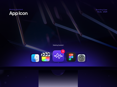 Meeting Assistant App Icon ai appicon brand identity branding color palette dtailstudio graphic design icon logo logo design visual identity