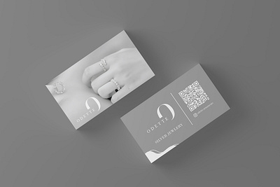 Business card for jewelry shop called Odette. brand identity branding business card graphic design