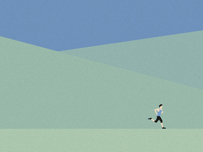 Runner diptych detail green illustration landscape minimal run runner running sports trees vector