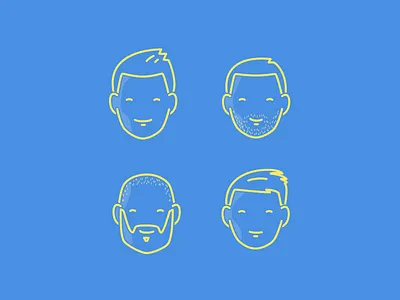 Team avatar icons illustration line team timekit