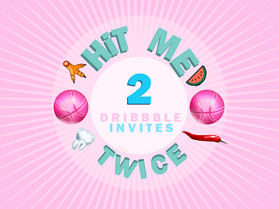 2 DRIBBBLE invitations dribbble giveaway invitation invitations invite invites