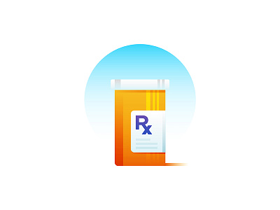 Script art design drugs hixme icon illustration medical minimal prescription rx shadow