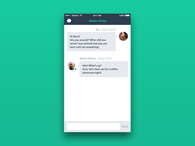 Chat Screen - App app chat flat friends ios message mobile ui ux