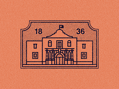 February 23, 1836 1836 daily history icon illustration texas the alamo
