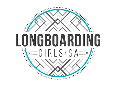 Longboarding Girls SA Logo Design design geometric line logo longboarding pattern
