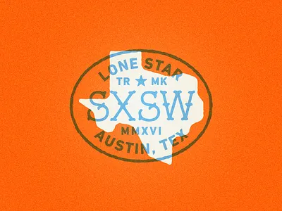 SXSW badge concert logo patch state sxsw texas type