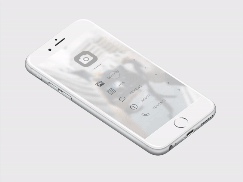 Photographer App Animation animation app ios principle sketch ui