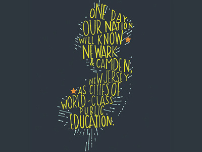 the KIPP: NJ mission statement hand lettering