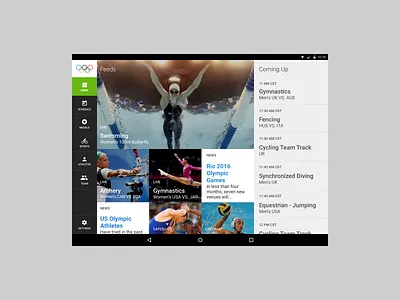 Daily UI 025 :: TV App :: Olympics App Concept daily ui feed olympics sports tv tv app ui