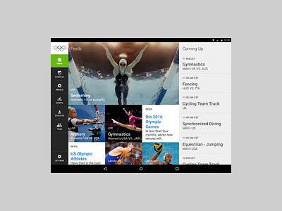 Daily UI 025 :: TV App :: Olympics App Concept daily ui feed olympics sports tv tv app ui