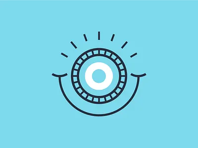 Smile brand coin happy mark seal smile vector