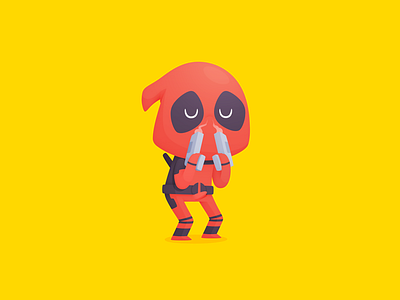 I'm Touching Myself Tonight boner comic cute deadpool guns illustration smoke