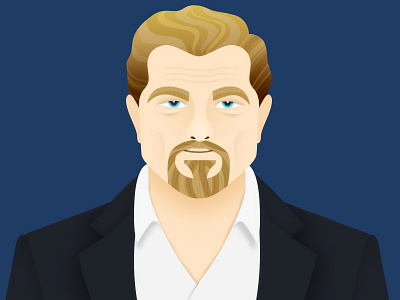 Leonardo DiCaprio artist celebrity design dicaprio famous flat illustration leo people performer social media vector