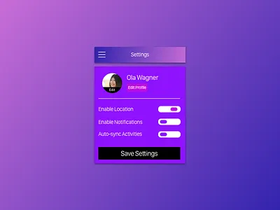 Daily UI Day #007 - Settings 007 challenge dailyui settings sketch ui ux