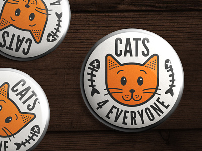Vote for change. Vote for cats. button cats stickermule